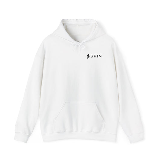 Sudadera con capucha blanca Spin