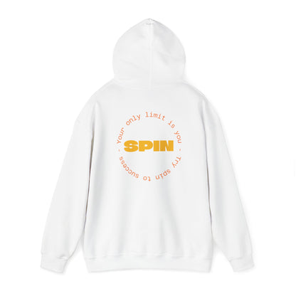 Sudadera con capucha blanca Spin